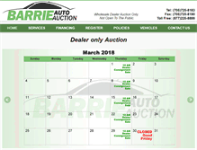 Tablet Screenshot of barrieautoauction.com